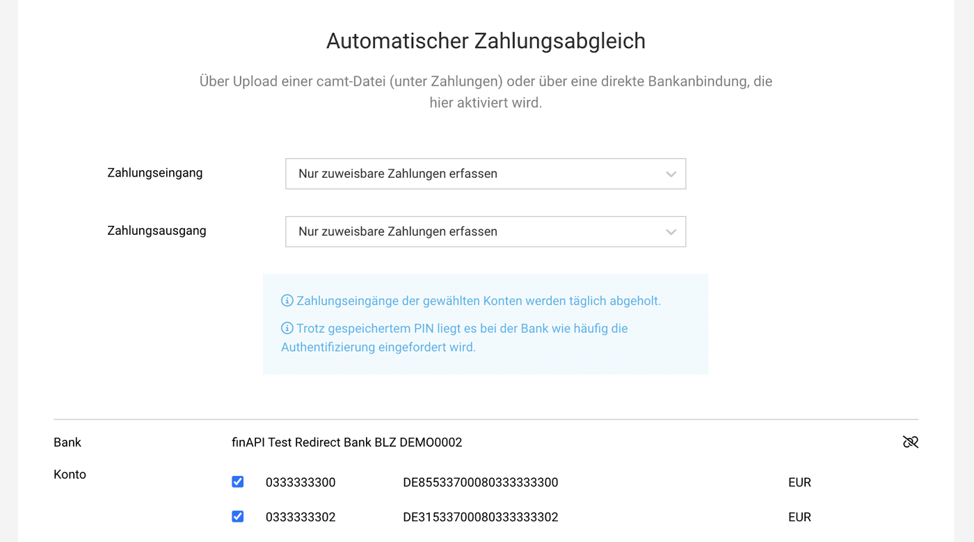 Bankabgleich Zahlungen MOCO