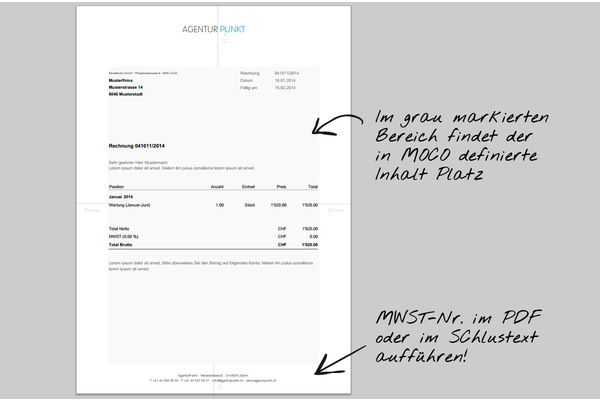 Briefpapier Fur Rechnung Und Stundenauszug Richtig Hinterlegen Moco