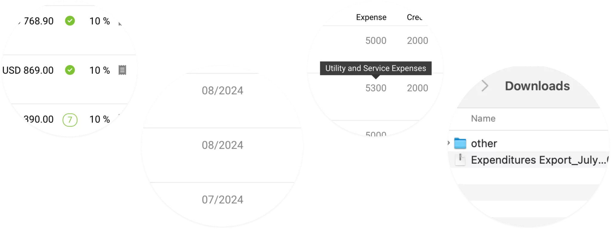 Software updates for preliminary accounting